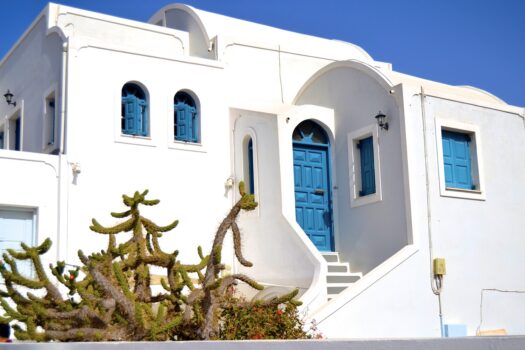 Le charme de l'architecture typique des maisons grècques