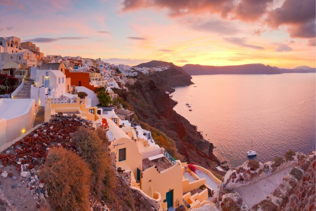 grece.immo-couchers de soleil oia santorin Grèce
